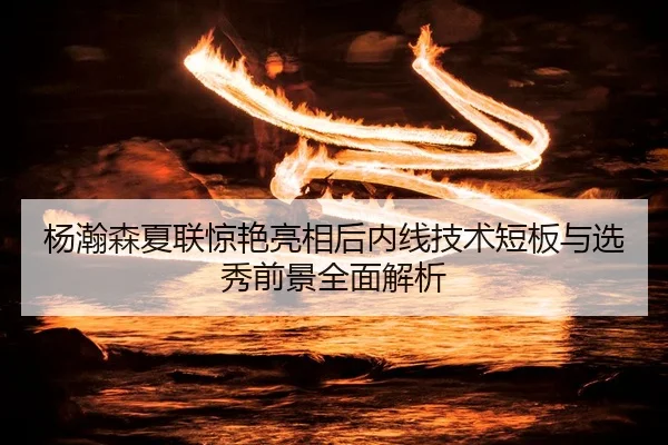 杨瀚森夏联惊艳亮相后内线技术短板与选秀前景全面解析 - MKSports